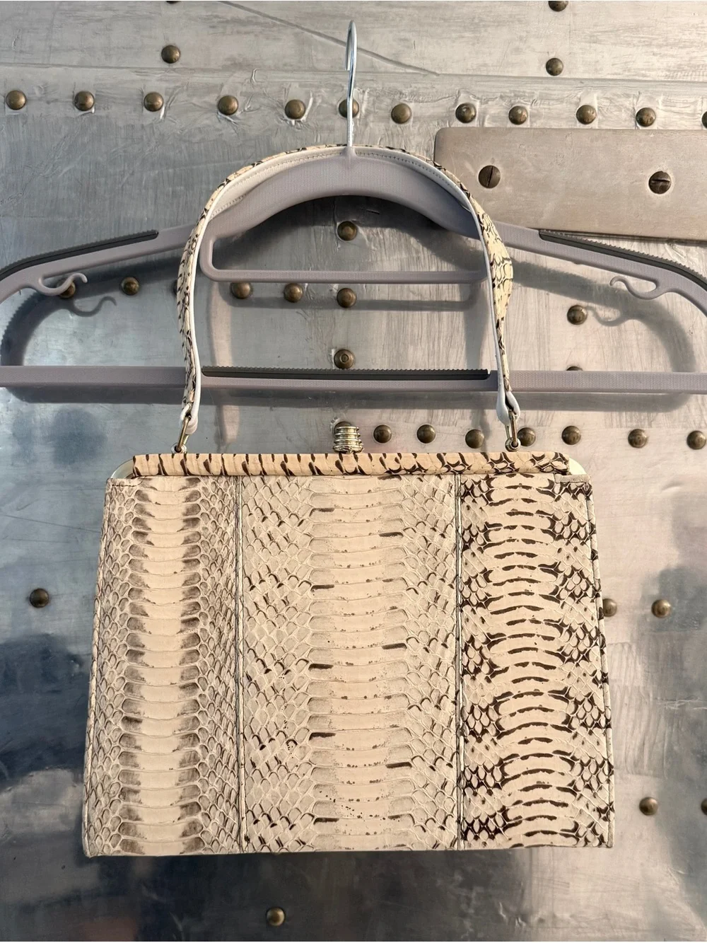 Genuine Snake Skin hand bag - Top Handle Bag